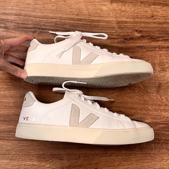 Veja Classic White Leather Campo Sneaker Sz M 8/ W 10 - Picture 10 of 14